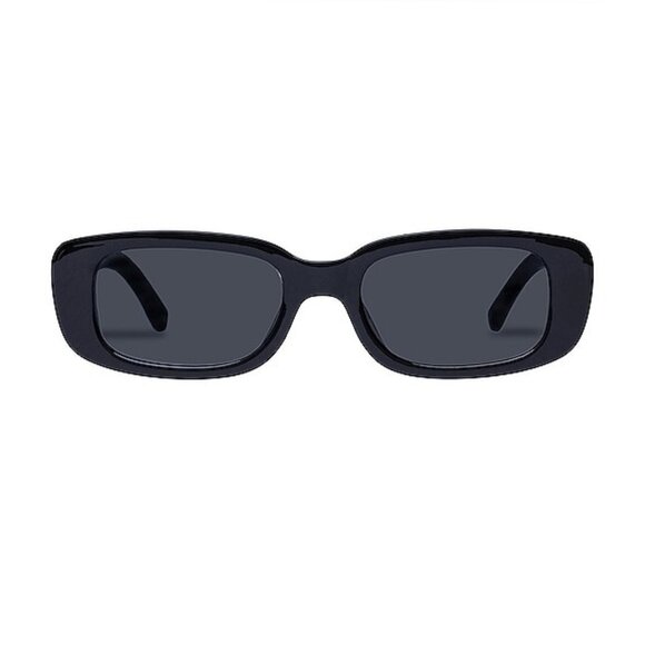 AIRE Ceres V2 Sunglasses in Black & Smoke Mono Slim Skinny Rectangle - Picture 1 of 7